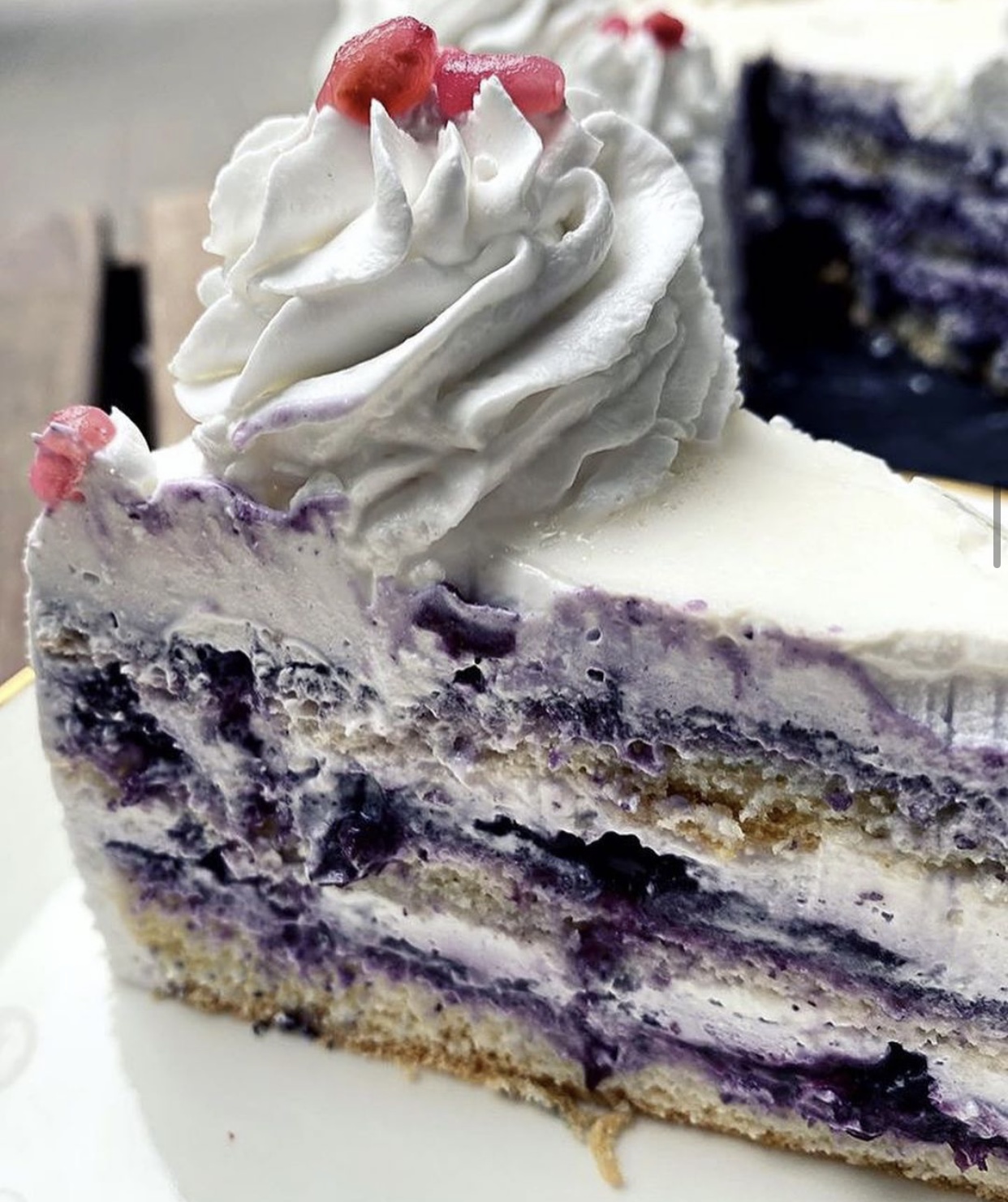 Blueberry Vanilla Ice Cream Layer Cake